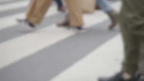Office workers walking on the street during winter. Stock Footage 315140746