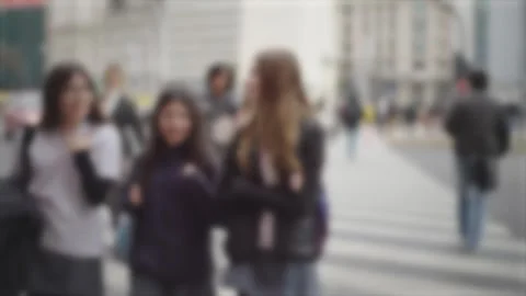 Office workers walking on the street during winter. Stock Footage 315141045