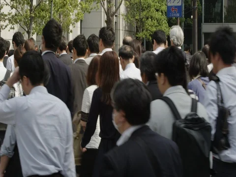 Office Workers on the Way to Work Video stock 82304928