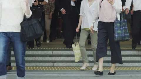 Office Workers on the Way to Work Video stock 82310092