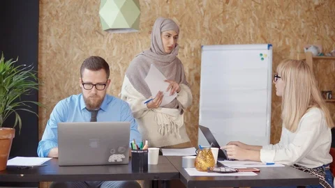 Office workers working together. Stock Footage 107737195