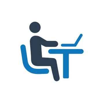 Office Working Icon Stock Illustration