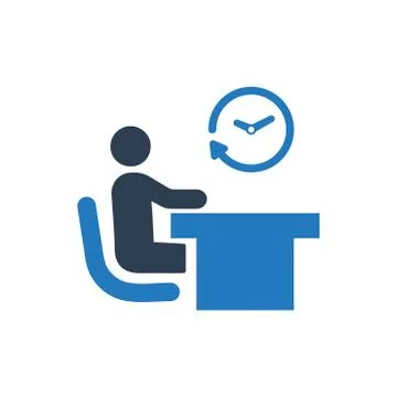 Office Working Icon Stock Illustration