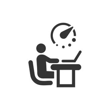 Office Working Icon Stock Illustration