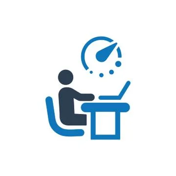 Office Working Icon Stock Illustration