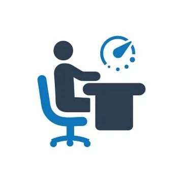 Office Working Icon Stock Illustration