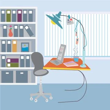 Office working place Illustrazione stock