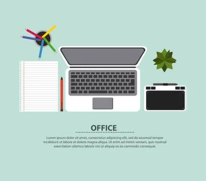 Office working process Illustrazione stock