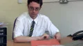 Office working receives sad news HD Footage