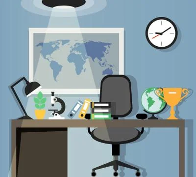 Office workplace design 스톡 일러스트