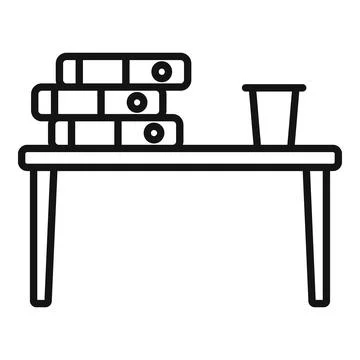 Office workplace icon outline vector. Work posture Stock Illustration