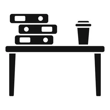 Office workplace icon simple vector. Work posture Illustrazione stock