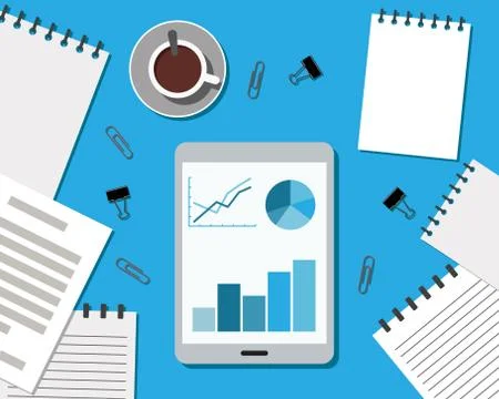 Office Workplace Stock Illustration