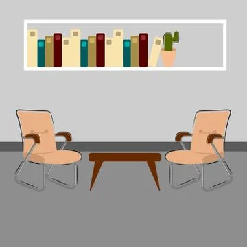 Office workplace view Stock Illustration