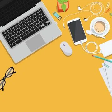 Office Workspace Design Stock-Illustration