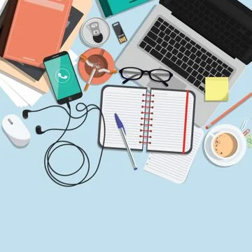 Office Workspace Design 库存插图