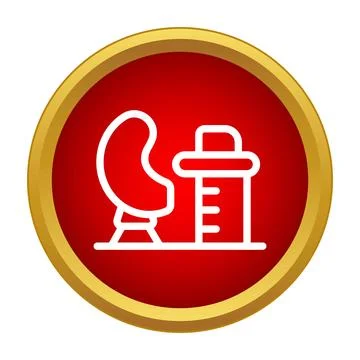 Office workspace icon highlighting remote work and desk setup Stock Illustration
