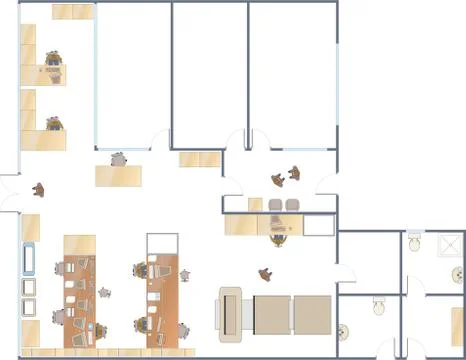 Office_plan Stock Illustration