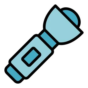 Officer flashlight icon vector flat Illustrazione stock
