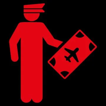Officer Flat Icon Stock Illustration