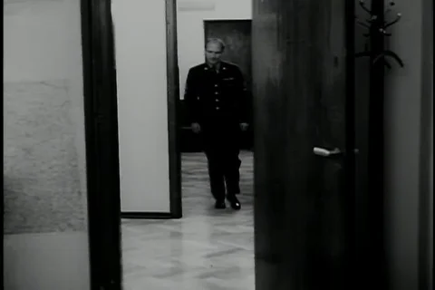 Officer handover the contingency plan documents to his subordinate - 1969 Stock Footage 105743297