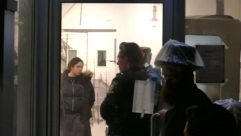 Officers inside resaurant Stock Footage 139664240