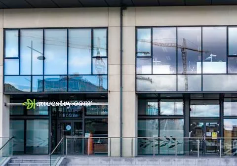 The offices of Ancestry. Com Sir John Rogersons Quay, Dublin, Ireland. Stock Photos