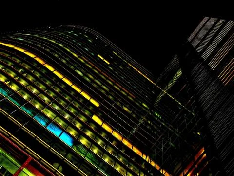 Offices building at night Fotos de archivo