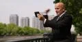 Offices Buildings Enthusiastic Business Person Victory Great Sales Gain Money 4k or 4k+ Resolution