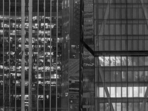 Offices at night Stock Photos