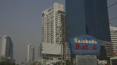 Offices on Ratchadaphisek Road Stock Footage 48200522