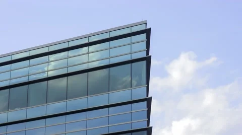 Offices Reflecting Clouds 4K Timelapse Stock Footage 67751760
