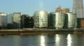 Offices on the Thames. River reflections. HD Footage
