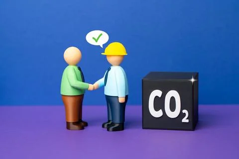 An official and an engineer agree on reducing CO2 emissions, modernizing prod Stock Photos