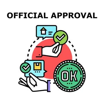 Official approval process concept vector illustration イラスト素材
