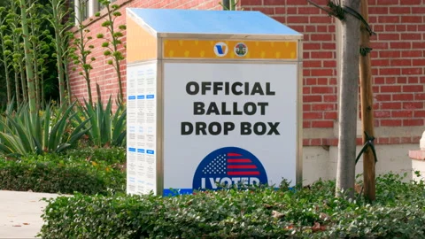 Official Ballot Dropbox Stock Footage 237843260