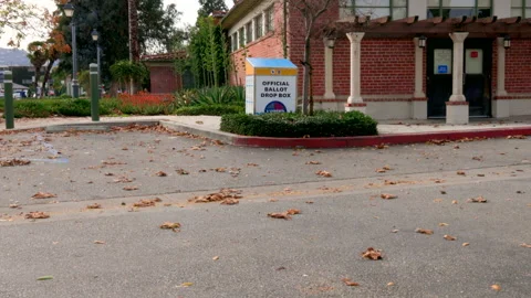 Official Ballot Dropbox Stock Footage 237843304