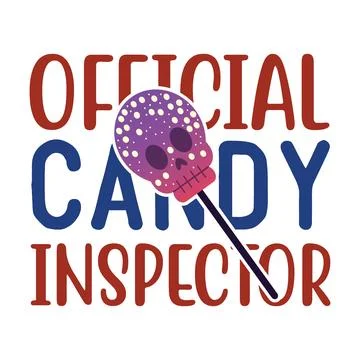 Official Candy Inspector typography t-shirt design, tee print, t-shirt design Stock Illustration
