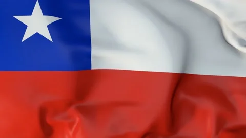 Official Chilean flag in the wind. 4K video. Stock Footage 131514610