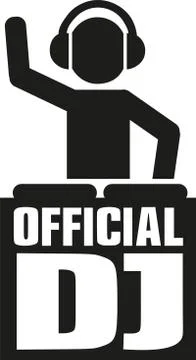 Official DJ  icon Stock Illustration