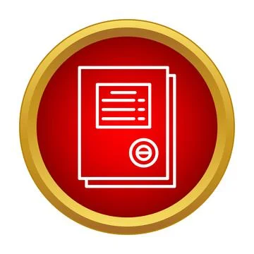 Official documents information icon showing agreement or report Illustrazione stock