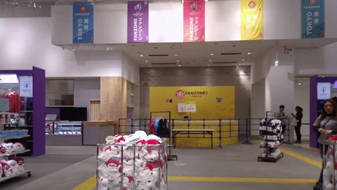 Official fanzone opened during 2019 Rugby World Cup in Japan. Stock Footage 179065990