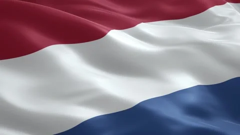 Official Flag Of The Netherlands Waving In The Wind Background Stock Footage 334628560