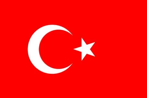 Official flag of Turkey Stock Illustration