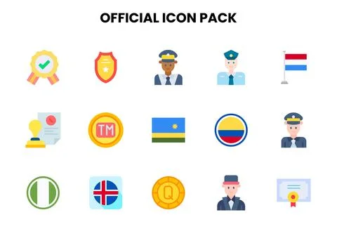 Official Flat Icons Pack イラスト素材
