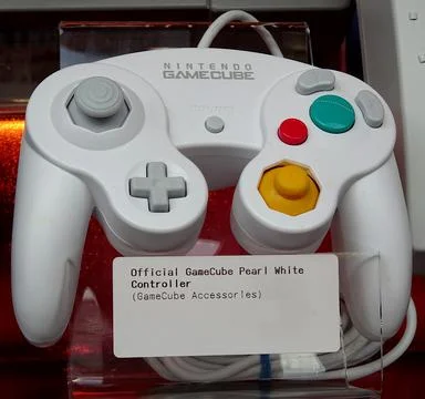 Official Gamcube Pearl White Controller Stock Photos