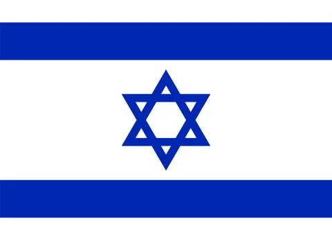 Official Israel flag Stock Illustration