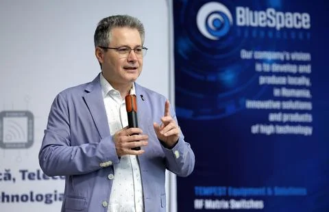 Official launch of the Blue Space Drone Engineering Lab at Politehnica Universit Fotos de archivo