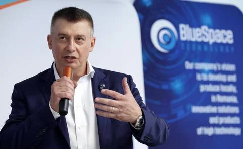 Official launch of the Blue Space Drone Engineering Lab at Politehnica Universit Fotos de archivo