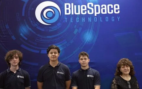 Official launch of the Blue Space Drone Engineering Lab at Politehnica Universit Stock Photos